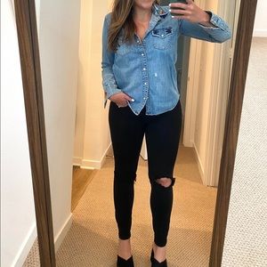 Lucky x Pendleton snap front denim shirt